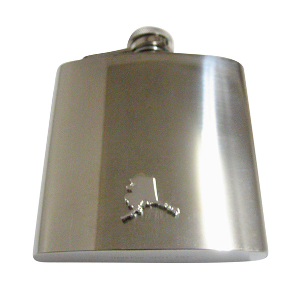 Alaska State Map Shape 6oz Flask - Picture 1 of 1